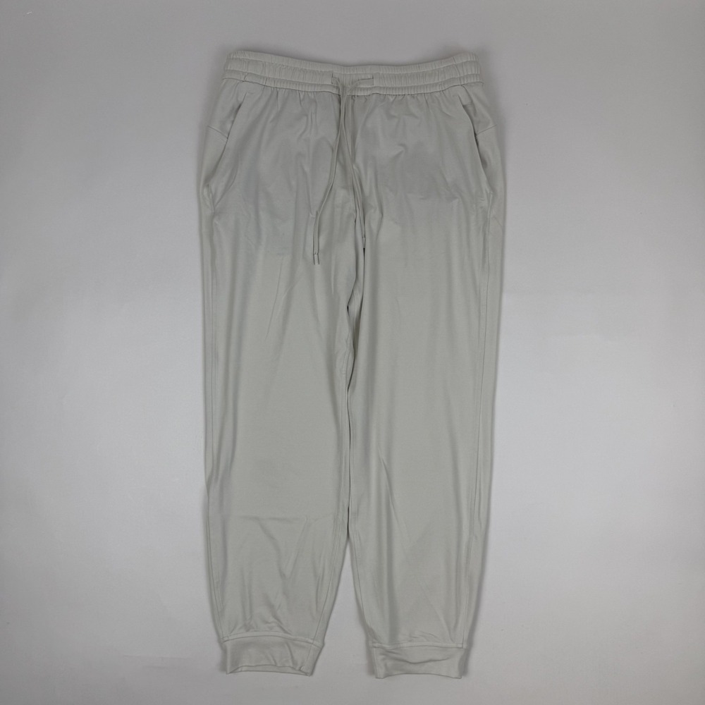 Womens Lululemon Soft Jersey Classic-Fit Mid-Rise Ivory Solid Jogger Size 8 GUC